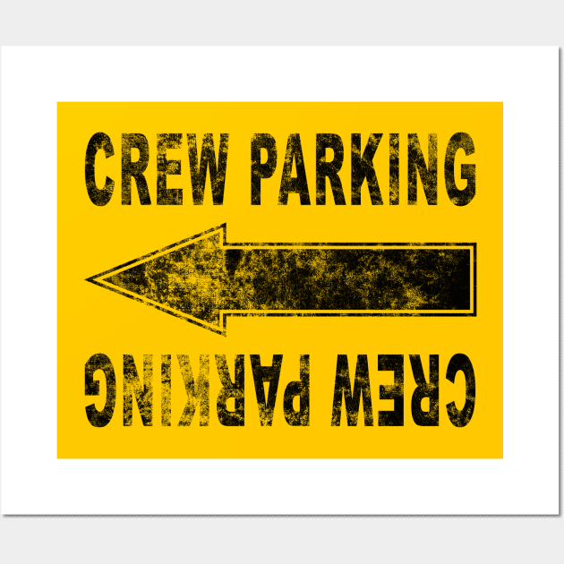 Crew Parking Directional (yellow shirt) Wall Art by LazyDayGalaxy